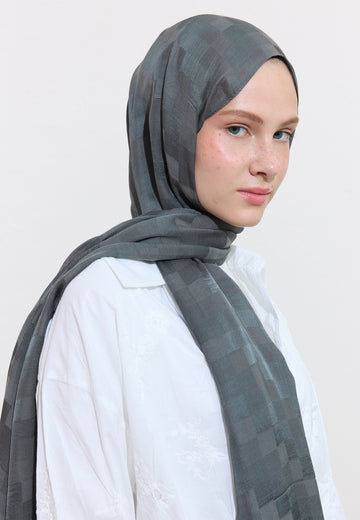 Füme Nori İpeksi Jakar Şal