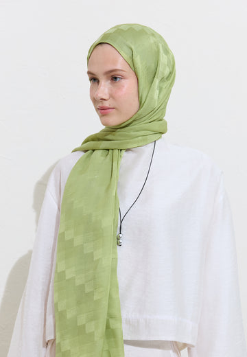 Mint Nori İpeksi Jakar Şal