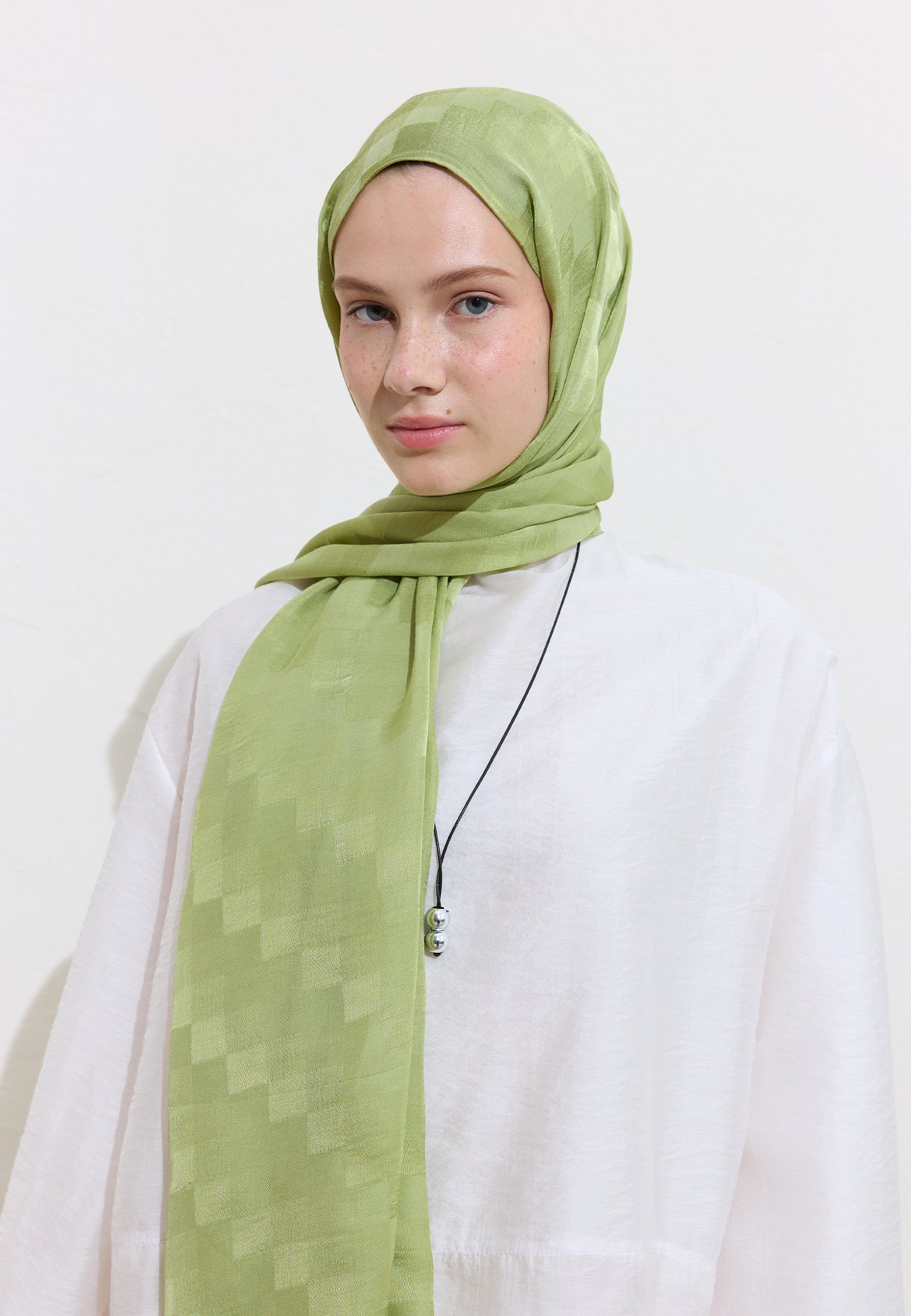 Mint Nori İpeksi Jakar Şal