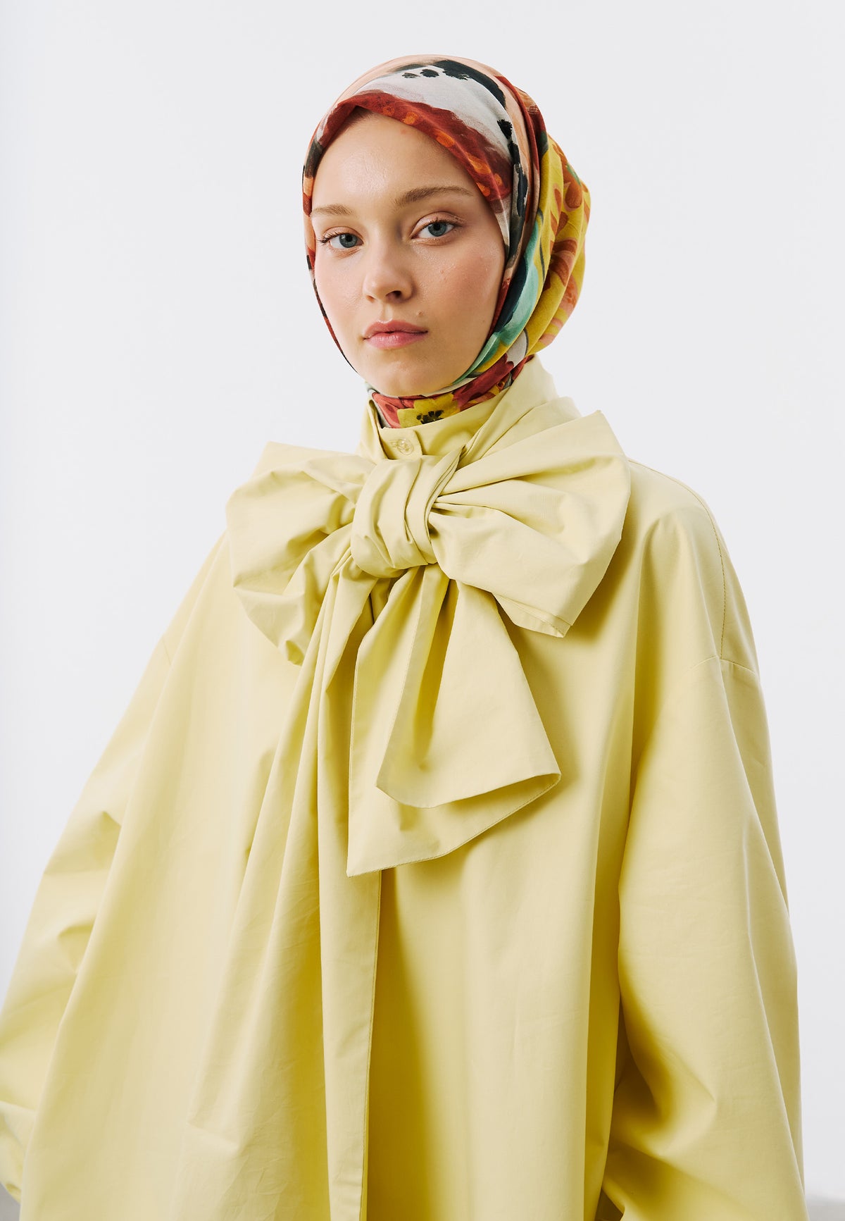 Floral Story Desen Vual Eşarp Kiremit