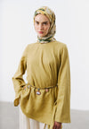 Playful Palette Desen Vual Eşarp Toprak