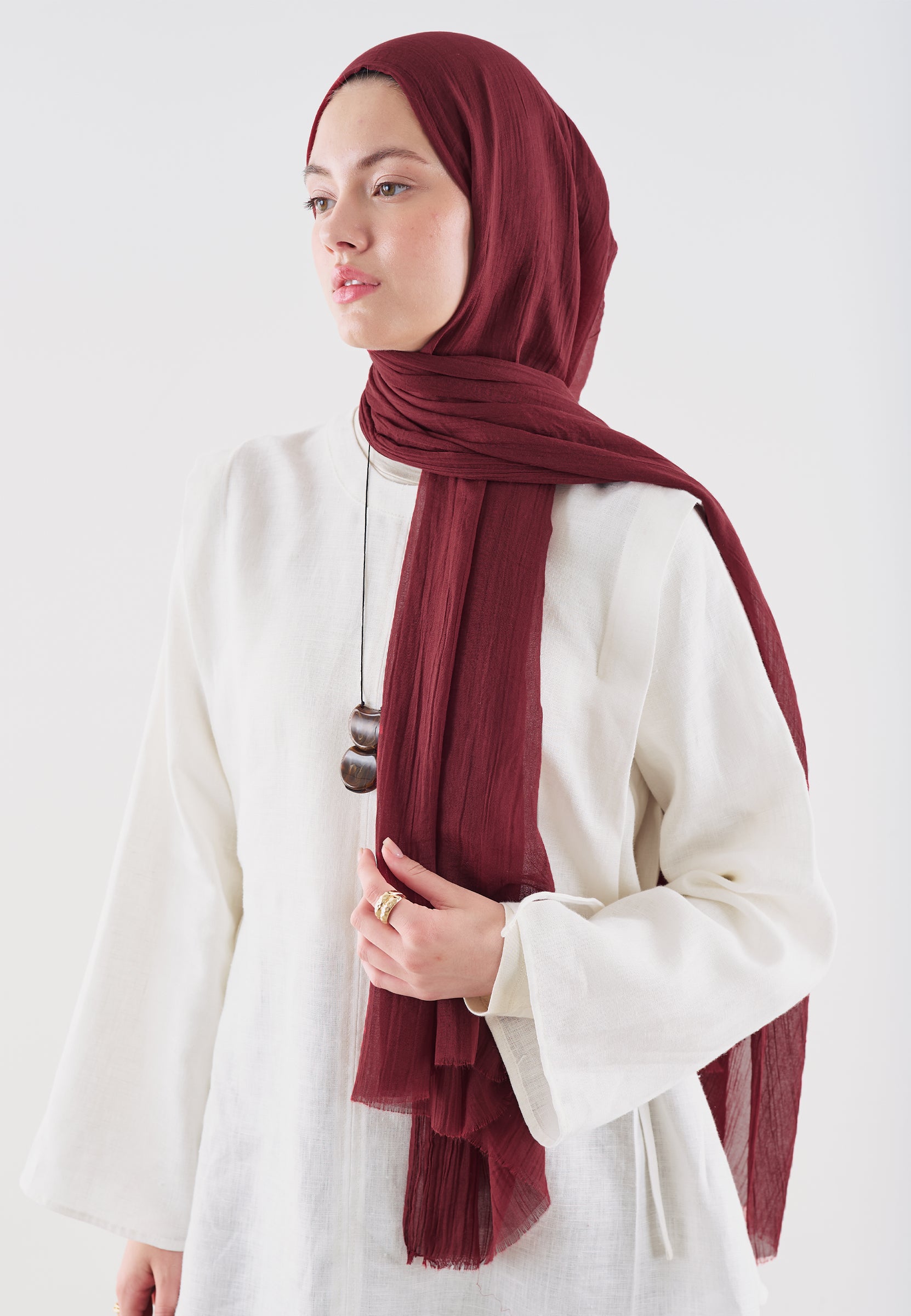 Premıum Dubaı Şal Bordo