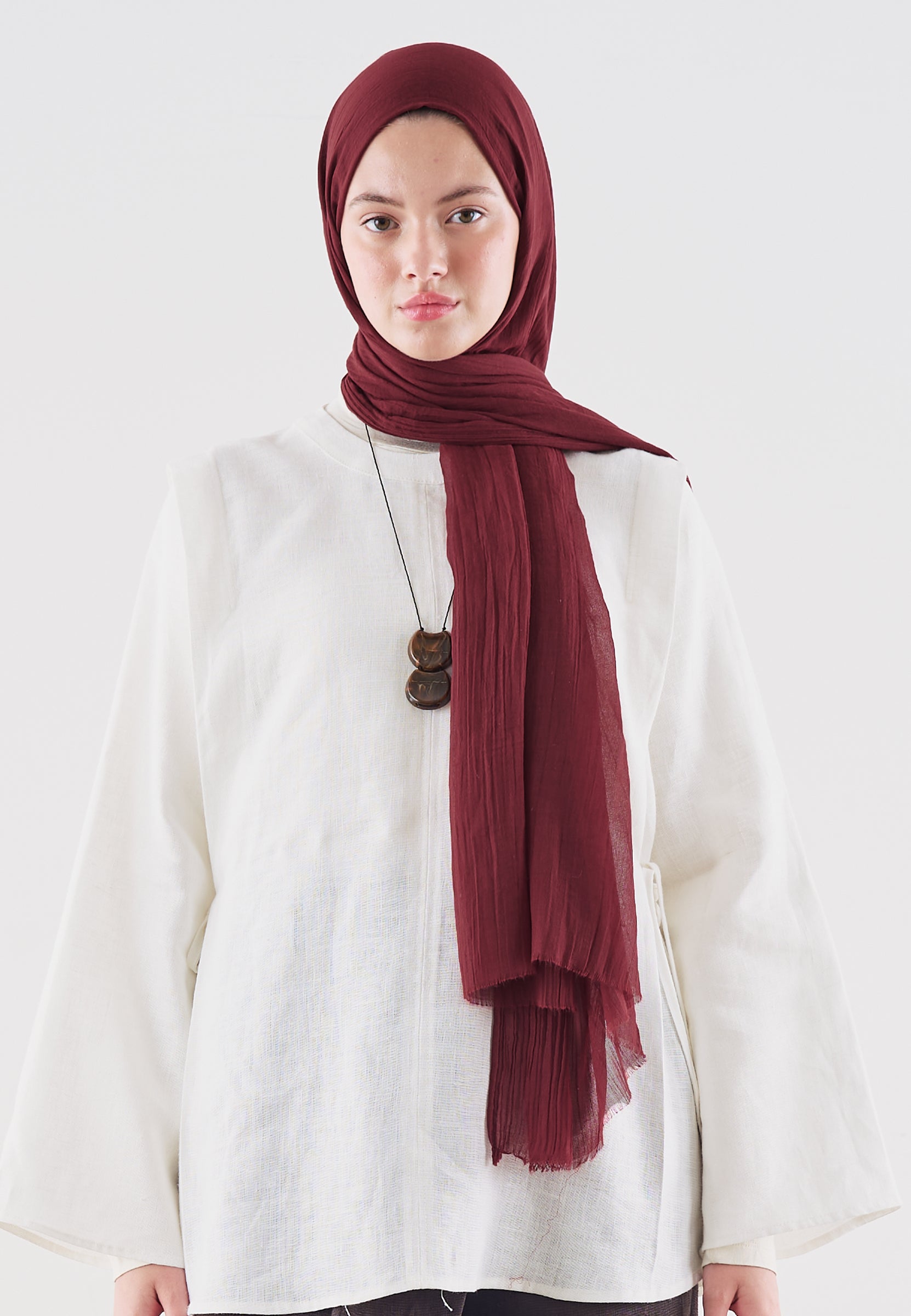 Premıum Dubaı Şal Bordo