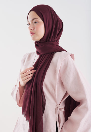 Premıum Dubaı Şal Koyu Bordo