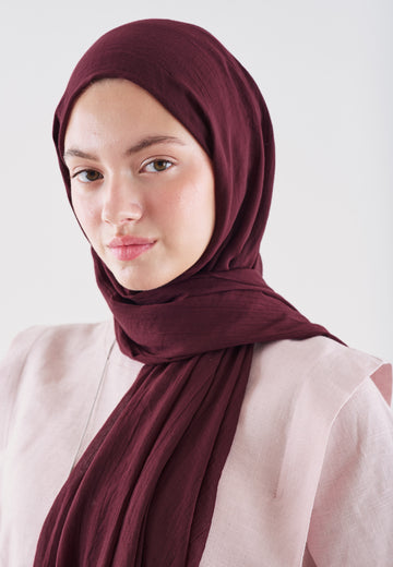 Premıum Dubaı Şal Koyu Bordo