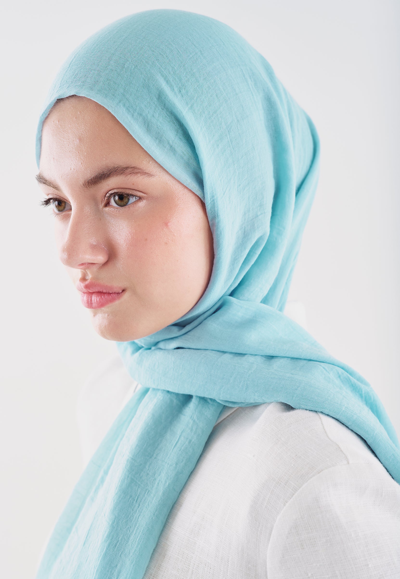 Premıum Dubaı Şal Gök Mavi