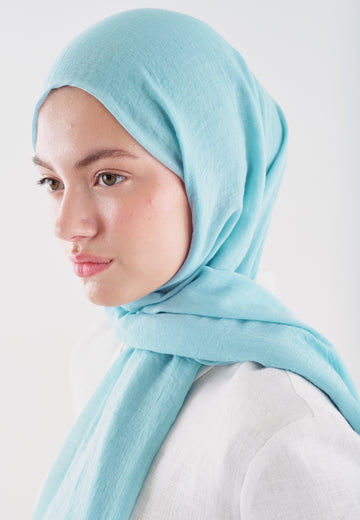 Premıum Dubaı Şal Gök Mavi