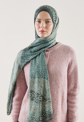 Dot Elegance Desen Rami Şal Deniz Köpüğü