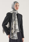 Ekru Floral Lace Desen Rami Şal