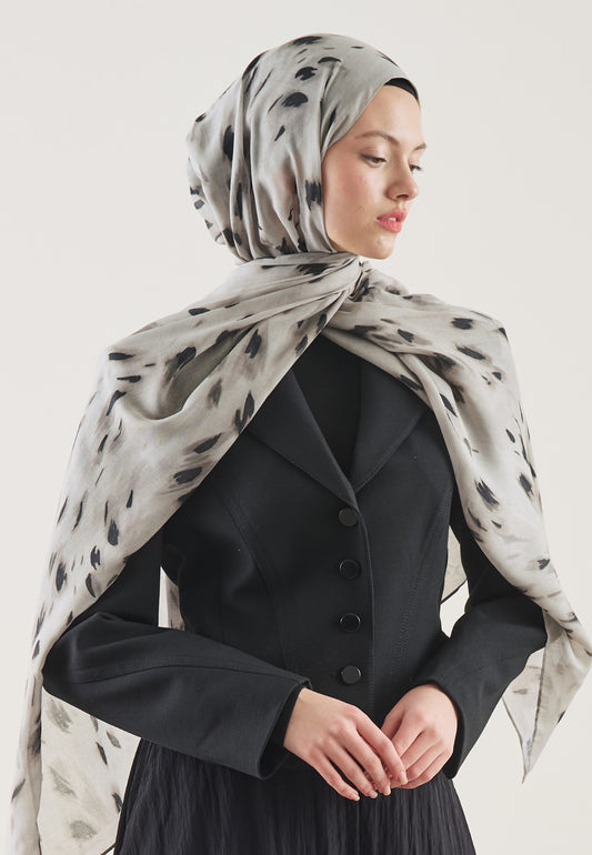 Leopard Desen Rami Şal Taş