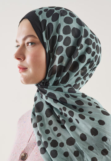 Okyanus Polka Dots Desen Rami Şal