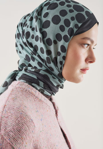 Okyanus Polka Dots Desen Rami Şal