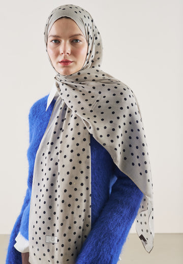 Taş Small Polka Dots Desen Rami Şal