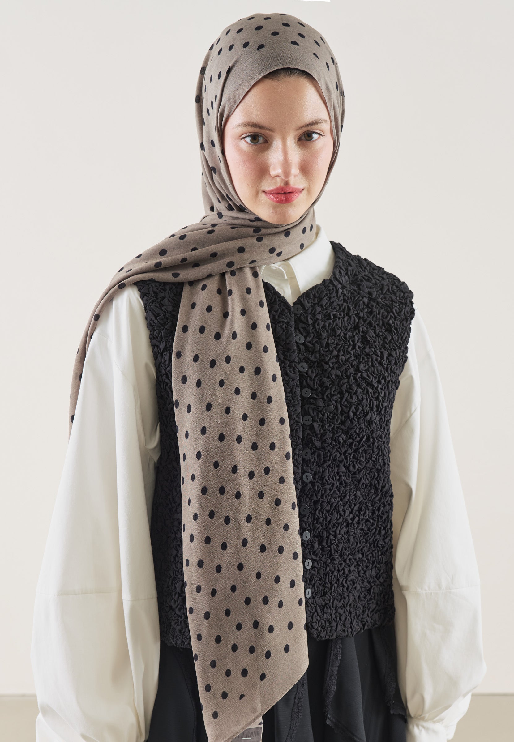 Vizon Small Polka Dots Desen Rami Şal