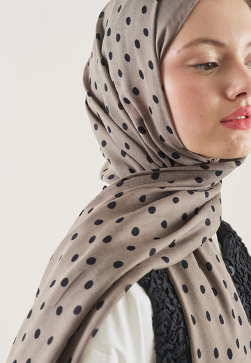 Vizon Small Polka Dots Desen Rami Şal