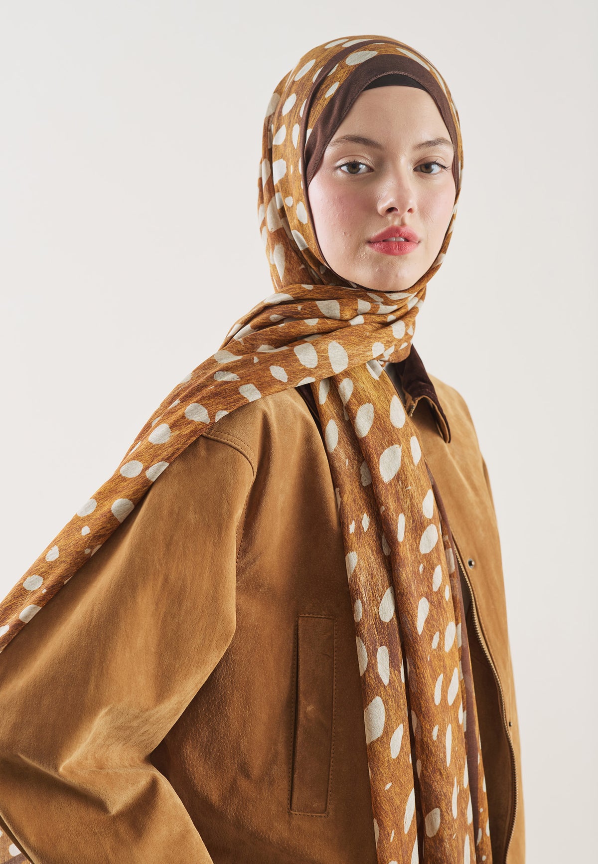 Wild Fawn Desen Rami Şal Camel
