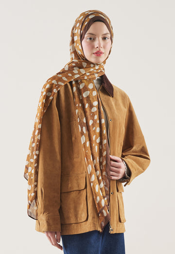Wild Fawn Desen Rami Şal Camel