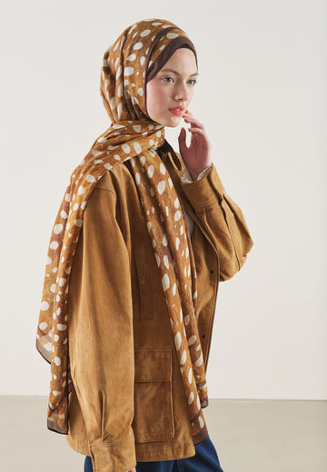 Wild Fawn Desen Rami Şal Camel