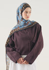 Mavi Mystic Bloom Desen Soft Viskon Şal
