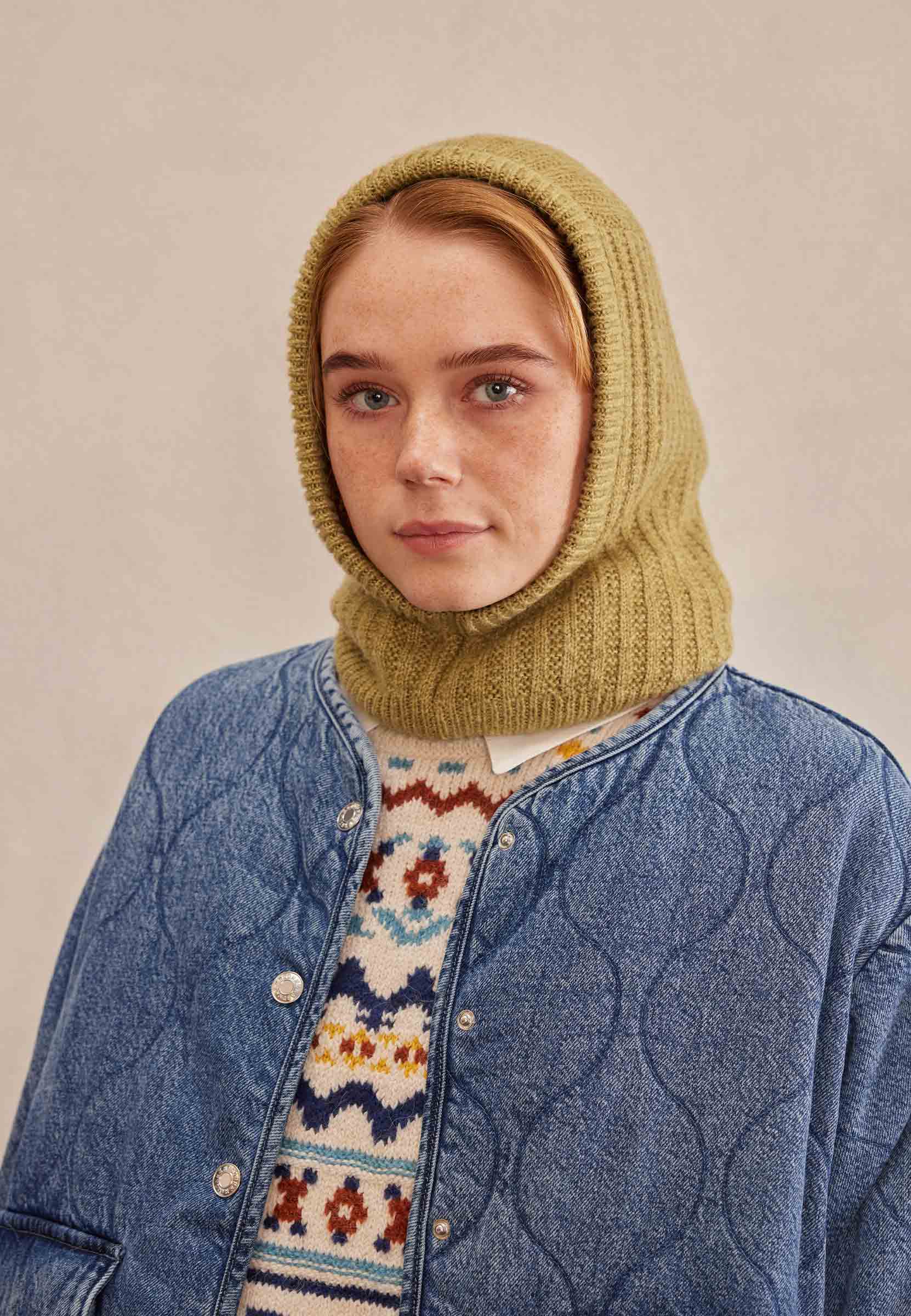 Sarı Yünlü Triko Başlık