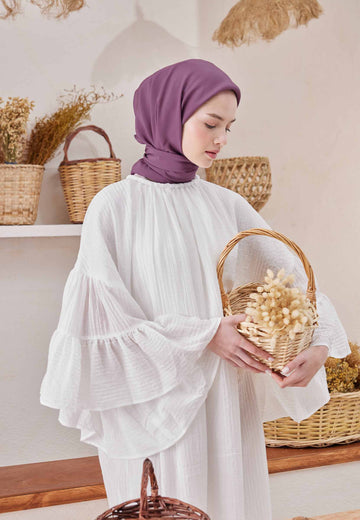 Mürdüm Pamuk İpek Eşarp