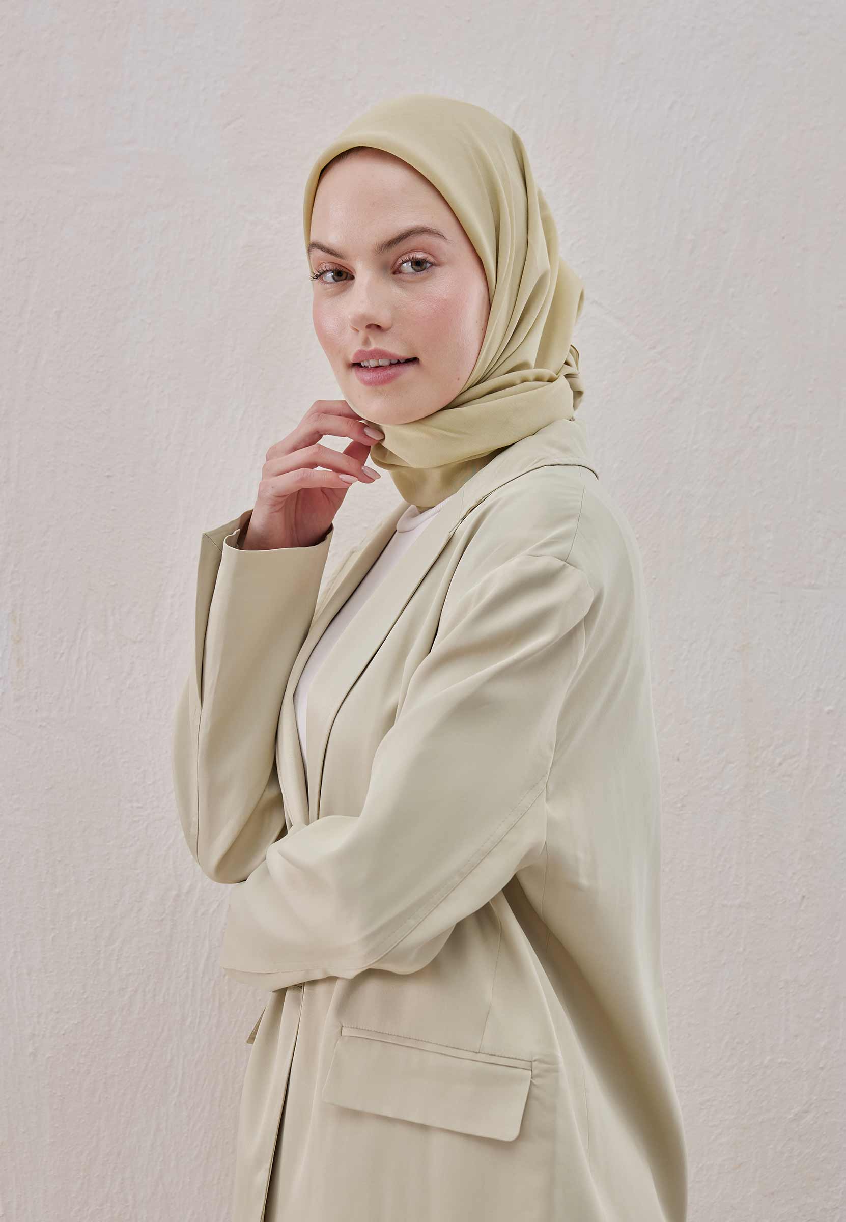Adaçayı Pamuk İpek Eşarp