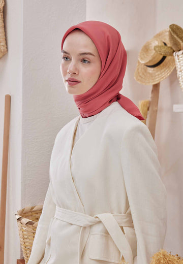 Rose Pamuk İpek Eşarp