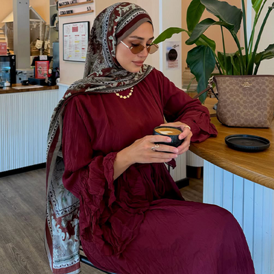 Ariane Desen Şal Bordo