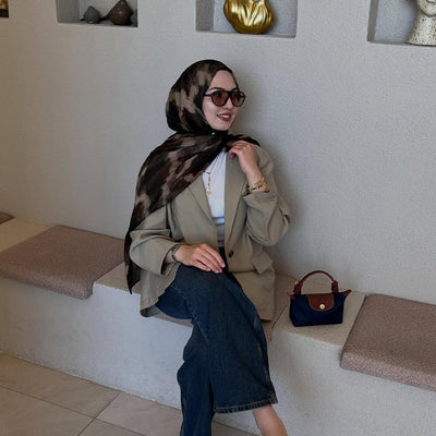 Batik Desen Rami Şal Siyah