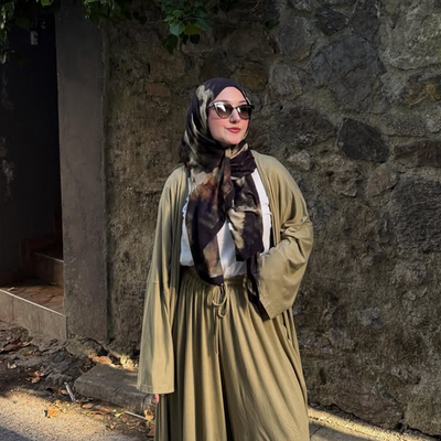 Batik Desen Rami Şal Siyah