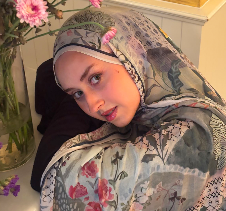 Blooming Summer Desen Rami Viskon Şal Derin Yeşil
