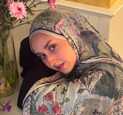 Blooming Summer Desen Rami Viskon Şal Derin Yeşil