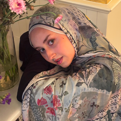 Blooming Summer Desen Rami Viskon Şal Derin Yeşil