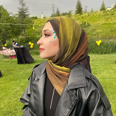 Color Brush Desen Rami Şal Haki