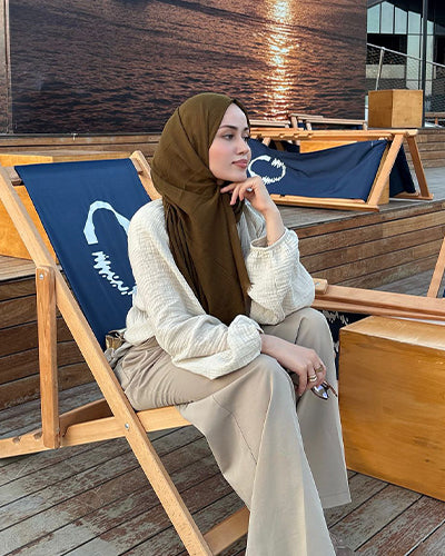 Dubai Premium Şal Askeri Haki