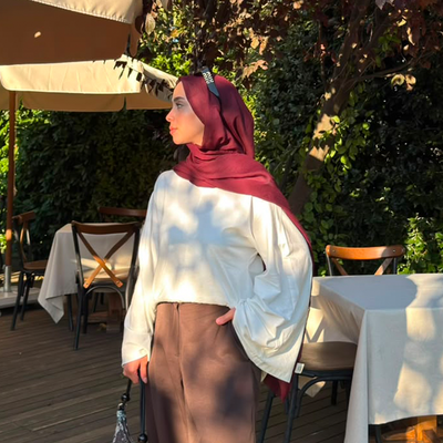 Dubai Premium Şal Bordo