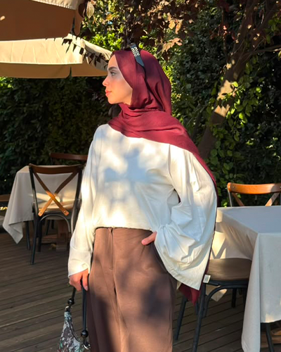 Dubai Premium Şal Bordo