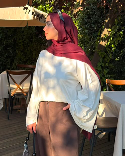 Dubai Premium Şal Bordo