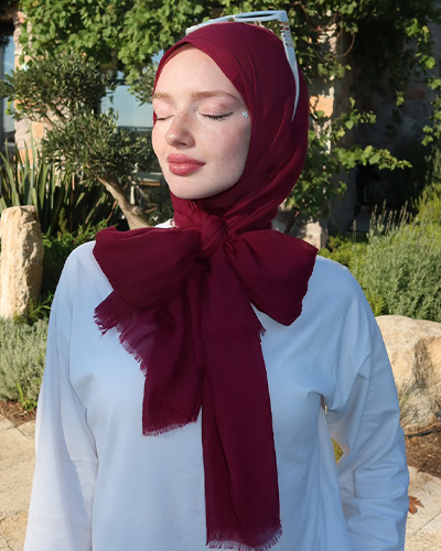 Dubai Premium Şal Bordo