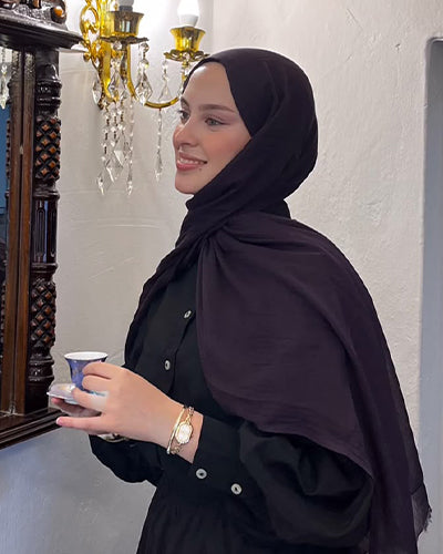 Dubai Premium Şal Derin Mor