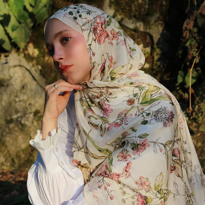 Garden Joy Floş Viskon Şal Soft Pembe