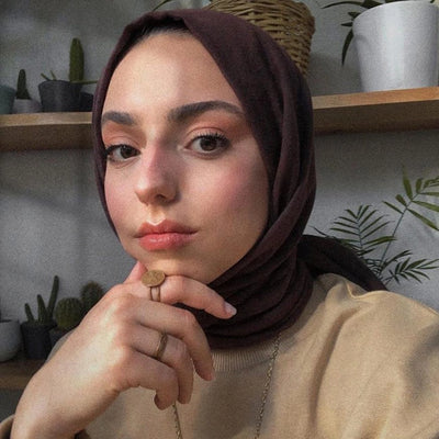 İnce Pamuk Vual Şal Patlıcan Moru