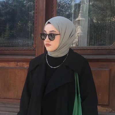 İnce Pamuk Vual Şal Açık Gri