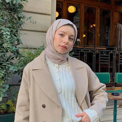 İnce Pamuk Vual Şal Bej