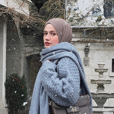 Penye Şal Tozlu Kahve
