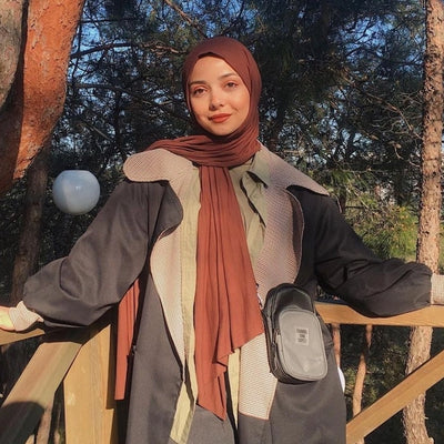 Penye Şal Kızıl Kahve