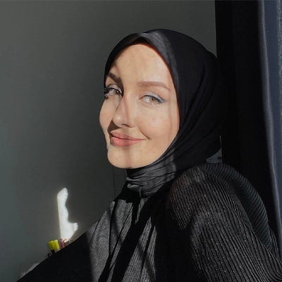 Pamuk İpek Eşarp Siyah