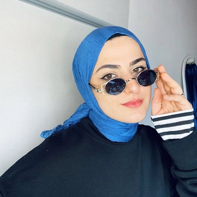 Bambu Şal Saks Mavisi