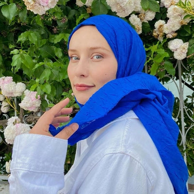Bambu Şal Saks Mavisi