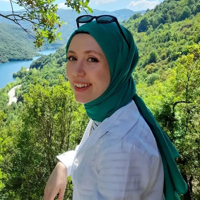 İnce Pamuk Vual Şal Orman Yeşili